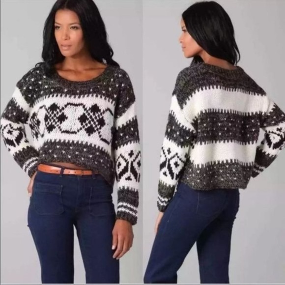 Free People Sweaters - Free People Fair Isle Cropped Sweater